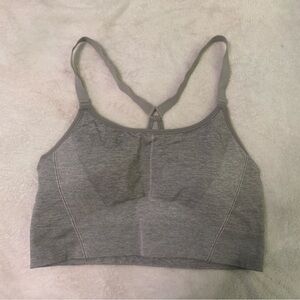 All In Motion Heather Gray Seamless Racerback Sports Bra